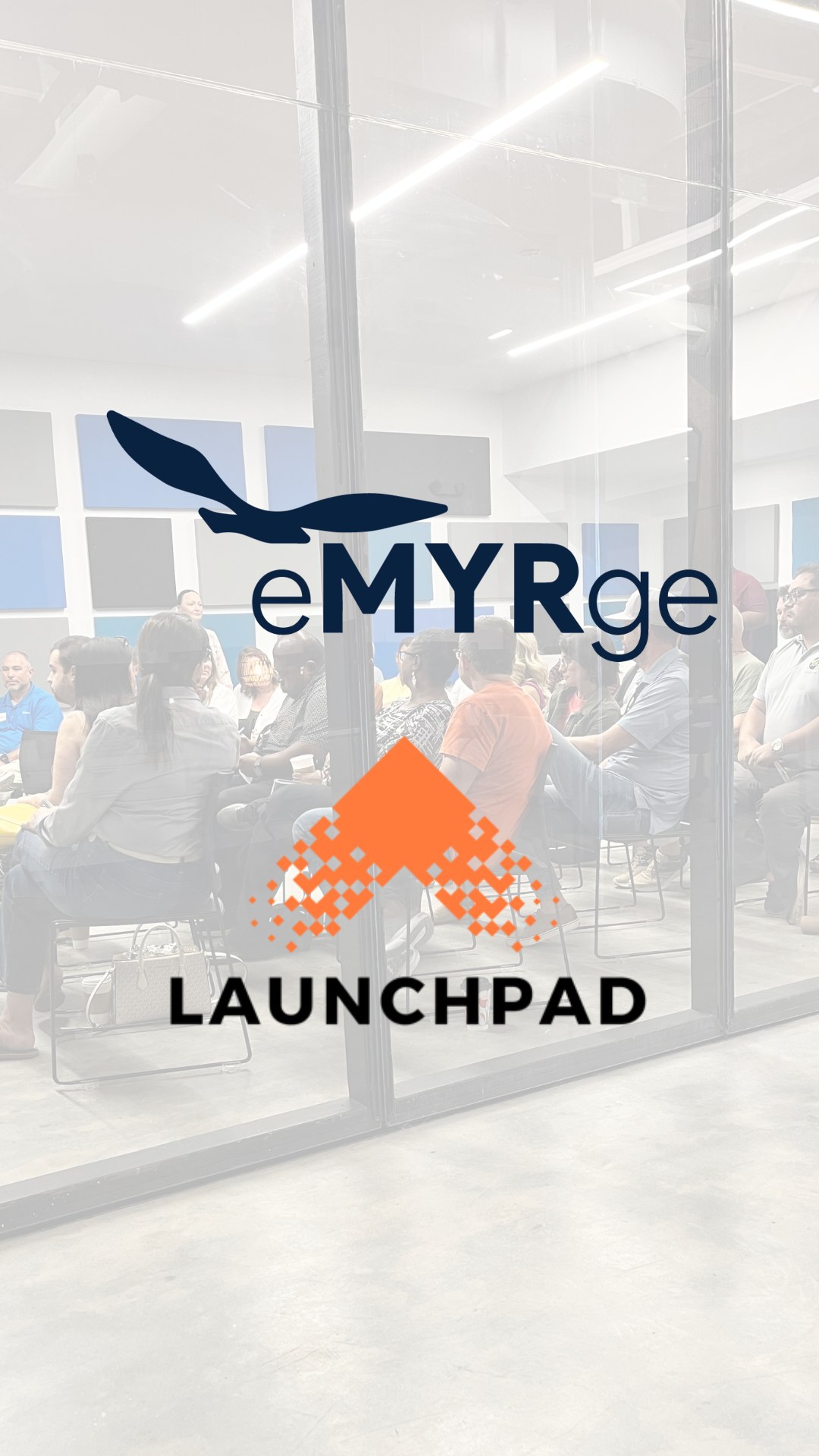 eMYRge brand mark: Emyrge Launchpad Incubator